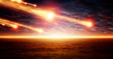 地球日末日陨石撞地球图片