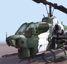 武装直升机3d模型图片