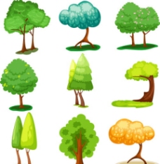 多款绿色树木主题创意设计图片