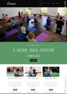 瑜伽减肥网站模板图片