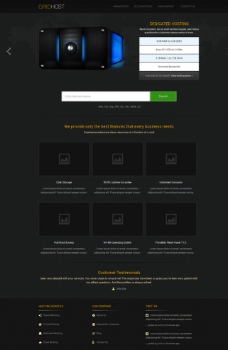 黑色虚拟主机商网站图片