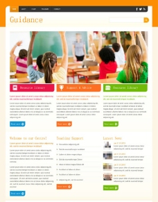 国外教育教学网站模板图片