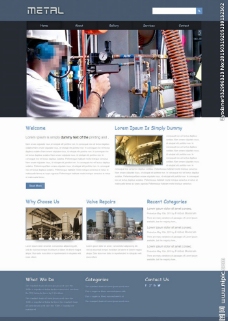 化工企业网站模板图片