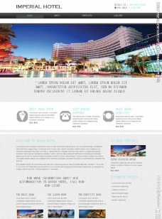 旅行酒店宾馆网页模板图片