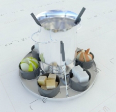 食物果盘3D效果图
