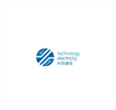 IT科技标志蓝色科技通信it圆标志图片