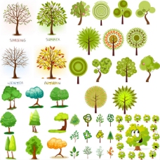 多款绿色树木主题创意