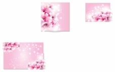 浪漫粉色壁画花卉图