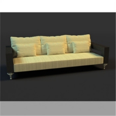 沙发床3D模型素材