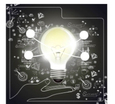 创新思维明亮灯泡商务信息图矢量素材图片