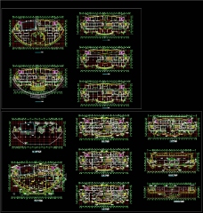 西南医院西南地区某医院建筑平面图CAD图纸