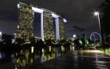 新加坡金沙酒店夜景图片